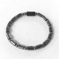 Magnetic Hematite Horse Anklet: Single Strand–Barrel