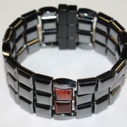 Magnetic Hematite 6 Way Bracelet - Red Tiger Eye Double Center Stone