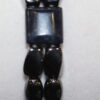 Magnetic Hematite Double Bracelet - Blue Agate Center Stone