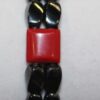 Magnetic Hematite Double Bracelet - Red Coral Agate Center Stone