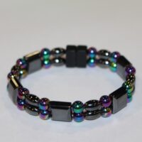 Magnetic Hematite Double Bracelet - RainbowMagnetic Hematite Double Bracelet - Rainbow