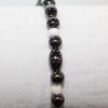 Magnetic Hematite Single Bracelet - Hematite, and White Beads