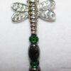 Magnetic Hematite Single Bracelet - Dragonfly Center Stone, Long with double wings