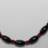 Magnetic Hematite Necklace - Hematite and Red Beads